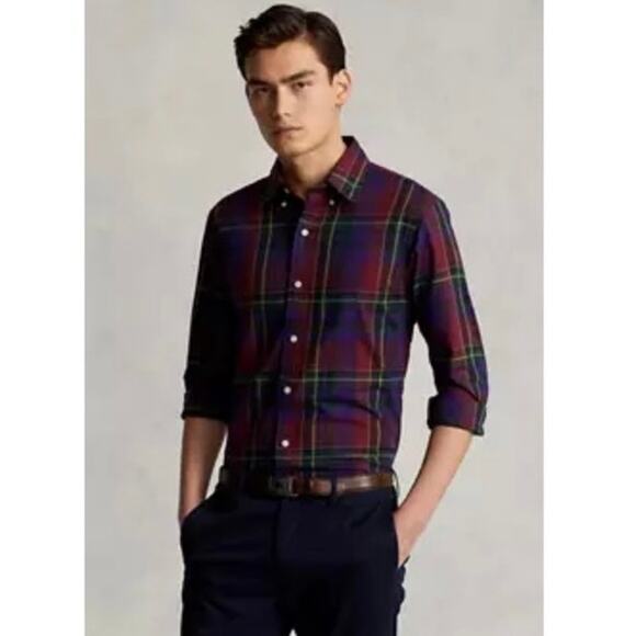 NWT Polo Ralph Lauren Plaid Classic Fit Twill Shirt Long Sleeve Men’s size Large - Picture 6 of 6